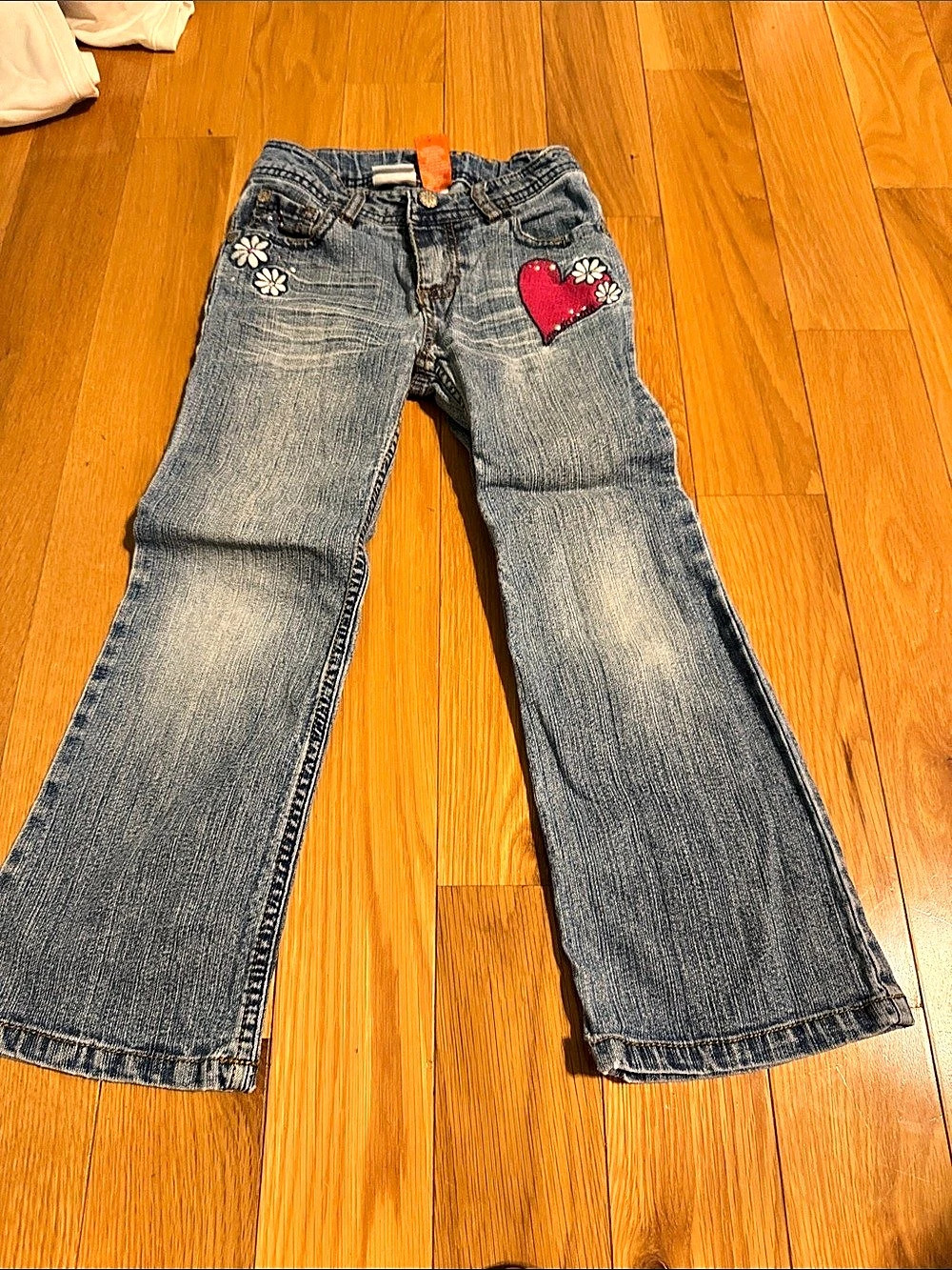 Sonoma Girls Size 6 Flare Jeans Blue & Pink
